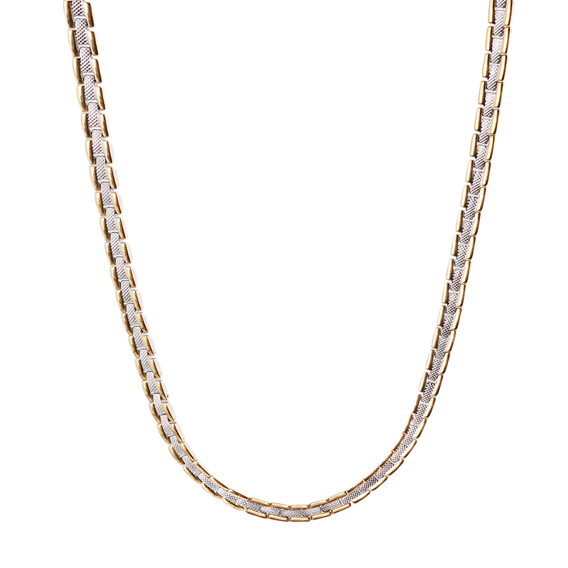 3.5mm Dark Gray Titanium Classic Polished Curb Chain Necklace - Black Bow  Jewelry Company